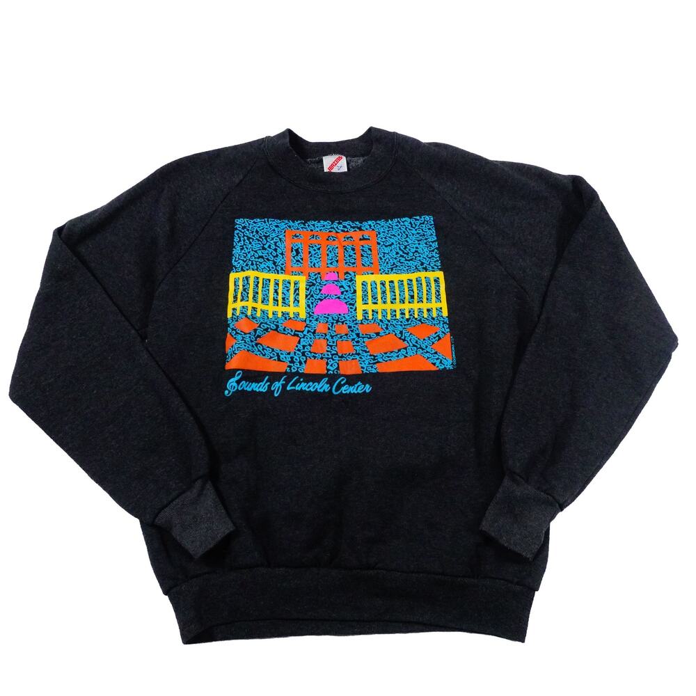 Jerzees Vintage Sounds of Lincoln Center Made in USA Gray Sweatshirt Large